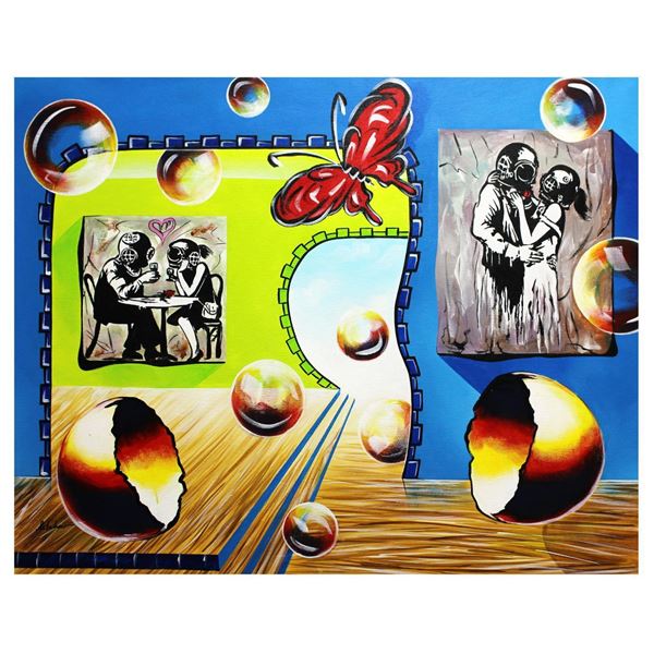 Alexander Astahov- Original Oil on Canvas "Hommage to Banksy"