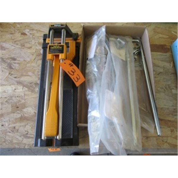 TILE CUTTER, FOUR GATE CLOSURE PEGS COMPLETE W/HARDWARE
