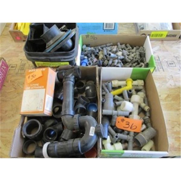 PLUMBING ABS, PVC ELBOWS & FITTINGS, TOILET FLANGE