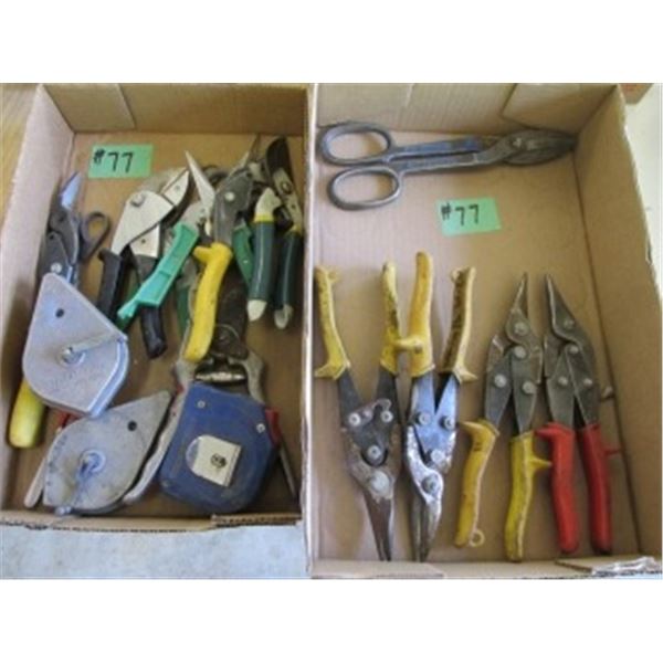 METAL SNIPS, PRUNING SNIPS, CHALK LINES, TAPE MEASURE