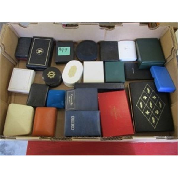 ASSORTMENT OF JEWELRY, WATCH AND RING CASES