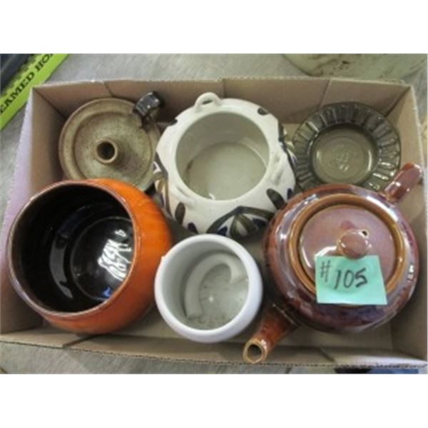 SERVING BOWL & TEA POT