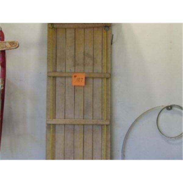 VINTAGE WOOD TOBOGGAN 8’