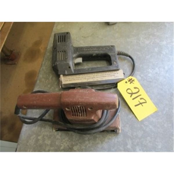 HAND HELD ELECTRIC VIBRATING SANDER AND ELECTRIC BRAD NAILER