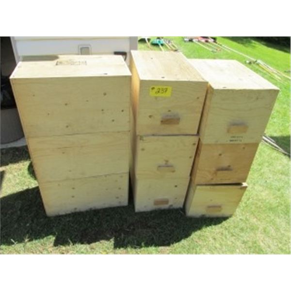 PLYWOOD BOXES W/OUT LIDS (24” LONG X 15” WIDE X 14” HIGH)