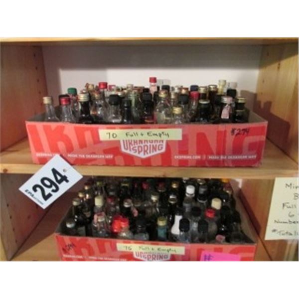 COLLECTOR MINI LIQUOR BOTTLES (APPROX 220 BOTTLES)