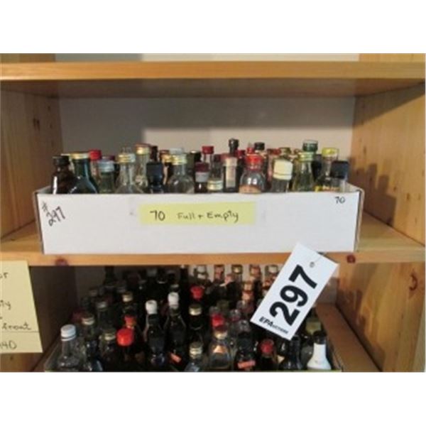 COLLECTOR MINI LIQUOR BOTTLES (APPROX 220 BOTTLES)
