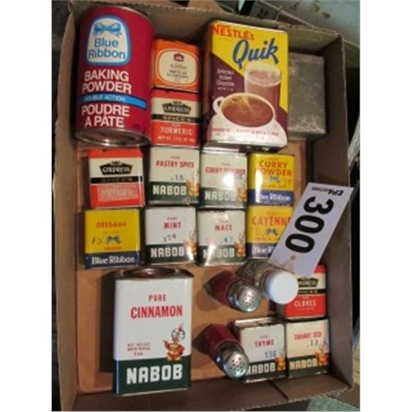 COLLECTOR SALT AND PEPPER SHAKER, FOOD CANS, SPICE CANS