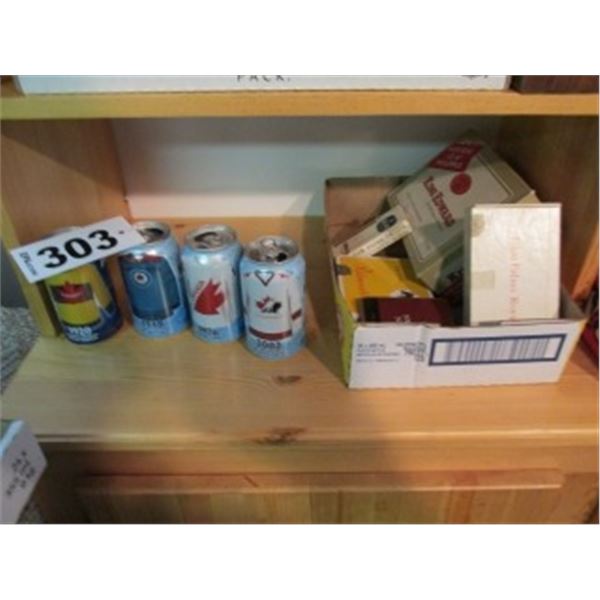 COLLECTOR PEPSI JERSEY CANS, CIGAR BOXES (METAL & CARDBOARD)