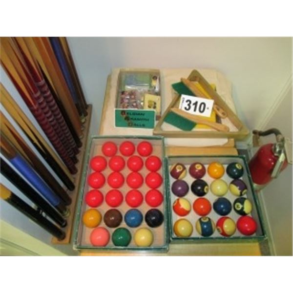 POOL TABLE ACCESSORIES, NUMBERED POOL BALLS BELGIAN ARAMITH, SNOOKER BALLS,