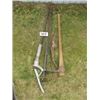 Image 1 : GRUB AX, PICK AX HEAD, LONG FIRE POKERS, OIL BARREL PUMP