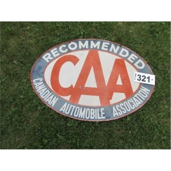METAL OVAL CAA SIGN