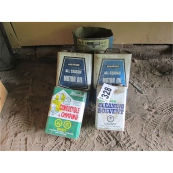 METAL FUEL OIL CONTAINERS & WASTE BASKET