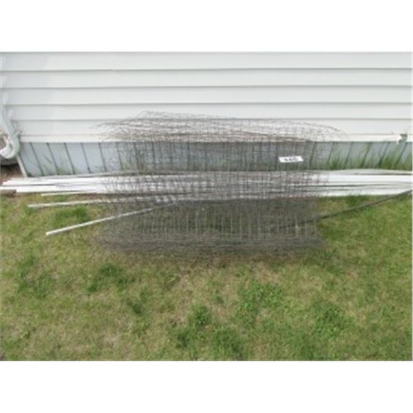 ALUMINUM U & J METALS & STUCCO WIRE (CUT AS PLANT PROTECTORS)