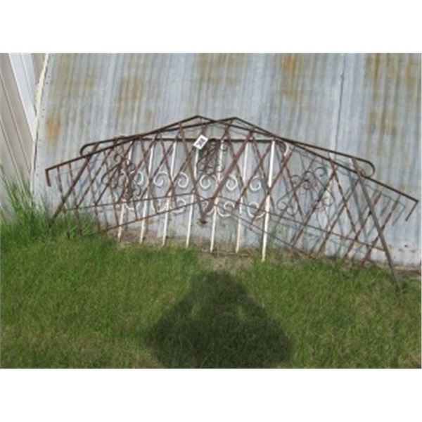 TWO ORNAMENTAL IRON RAILING