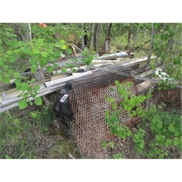 ROLL OF STUCCO WIRE, RAILROAD TIES, TREATED FENCE POSTS, 4X4’S, METAL SHEETING