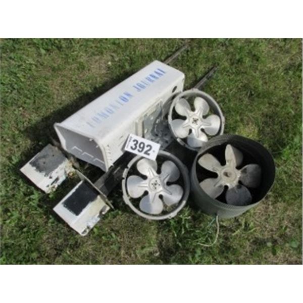DUCT FANS C/W MOTORS, 4X4 POST ANCHORS