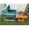 Image 1 : VINTAGE DOLL CARRIAGE & TRAINING POTTY STOOL