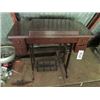 Image 1 : COLLECTOR TREADLE SEWING MACHINE & CABINET