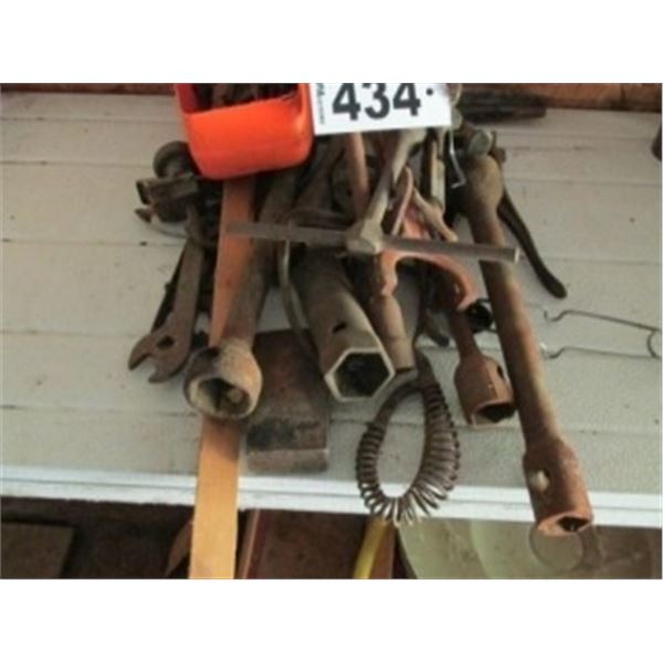 COLLECTIBLE ANTIQUE WRENCHES, SAW SHARPENING EQUIPMENT