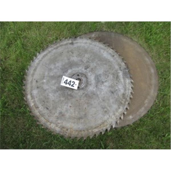 TWO BUZZ SAW CIRCULAR BLADES