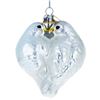 Image 1 : Two Doves Heart Glass Ornament