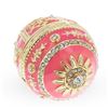 Image 4 : Russian Pink Enamel Gilt Clock, Trinket Box Egg