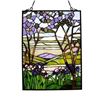 Image 1 : Purple Valley Stained Art Glass Hanging Window Panel