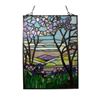 Image 2 : Purple Valley Stained Art Glass Hanging Window Panel