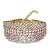 Image 1 : Iridescent Rhinestone & Golden Crystal Bracelet