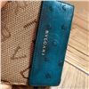 Image 4 : Vintage Designer Bvlgari Ostrich Leather Bi-fold Wallet