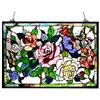 Image 1 : Butterflies & Roses Stained Art Glass Panel