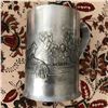 Image 6 : Set of Handcrafted Aluminum Hunting Pitcher & Steins