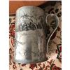 Image 7 : Set of Handcrafted Aluminum Hunting Pitcher & Steins