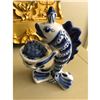 Image 2 : Russian Handpainted Porcelain Fish Caviar Server