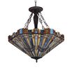 Image 2 : Fantastic Mission Style Stained Art Glass Pendant Light