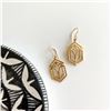 Image 2 : Art Deco Style Brass Architectural Earrings