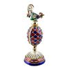 Image 2 : Russian Enameled Rooster Egg, Clock