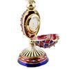 Image 4 : Russian Enameled Rooster Egg, Clock