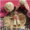 Image 2 : Woven Folk Art Rattan Tabletop Nativity Scene