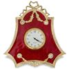Image 1 : Russian Red Enameled Guilloche Desk Clock