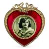 Image 1 : Lovely Red Heart Enameled Guilloche Russian Royal Picture Frame