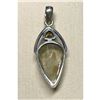 Image 2 : Golden Rutile Quartz, Citrine & Sterling Silver Pendant