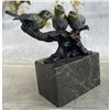 Image 1 : Birds On A Branch Cold Painted Bronze Sculpture