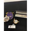 Image 1 : Miscellaneous Collectible Lot of Rifle Pen, Flask and Pocket Watch