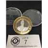 Image 2 : Vintage Limited Edition Gaming Token with Half Ounce Silver Center
