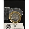 Image 1 : Vintage Limited Edition Gaming Token with Half Ounce Silver Center