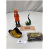 Image 1 : Very Nice of Lot of Pipe Holders, Pouches and Wooden Figure