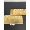 Image 2 : Rare Hard to Find Matching Pair of Vintage 1922 License Plates Good Shape
