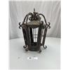 Image 1 : Very Nice Exterior Cast Iron Hanging Lamp Needs Rewriring 16" H